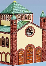 Grote kleurrijke synagoge
