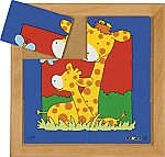 Dierenpuzzel 'moeder en kind' Giraffe
