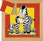 Dierenpuzzel 'moeder en kind' Zebra