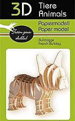 Franse Bulldog - 3D karton model