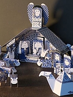 Delfts blauwe Kerststal - Piet design