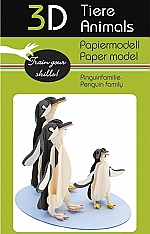 Pinguinfamilie - 3D karton model