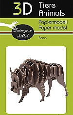 Bison - 3D karton model