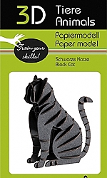 Kat zwart - 3D karton model
