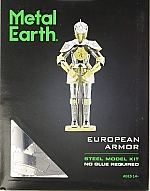 European Knight Armor Metal Earth
