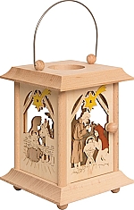 Kerststal tafellantaarn