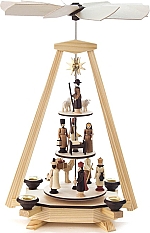 Pyramide met kerststal 3 lagen