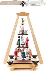 Pyramide met kerststal 3 lagen