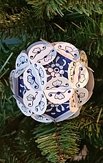 Kerstbal kaart Piet design