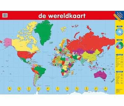 Educatieve poster De Wereldkaart