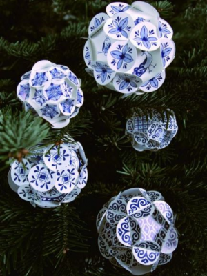 Delfts blauwe kerstballen - Piet Design