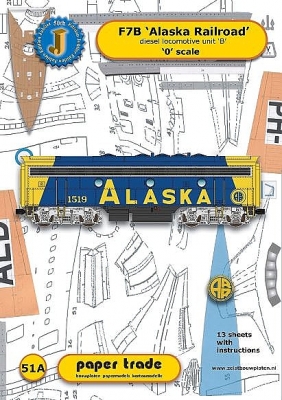 Diesel locomotive F7B Alaska Railroad 1:48