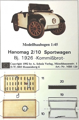 Hanomag PS 2/10 Sportwagen 1:45