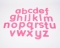 Siliconen vormen alfabet