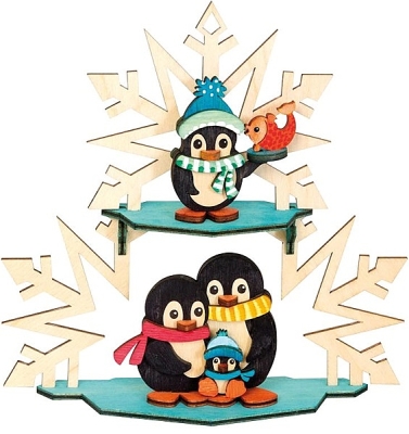 Fensterbild Pinguin-familie Bastelset