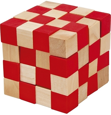 Houten kubus IQ test