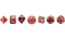 Dobbelstenen oblivion rot, 7 stuks