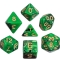 Dobbelstenen oblivion groen, 7 stuks