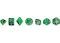 Dobbelstenen oblivion groen, 7 stuks