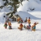 Wintersporters 3 st. kleurrijk geglazuurd